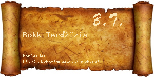 Bokk Terézia névjegykártya